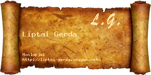 Liptai Gerda névjegykártya